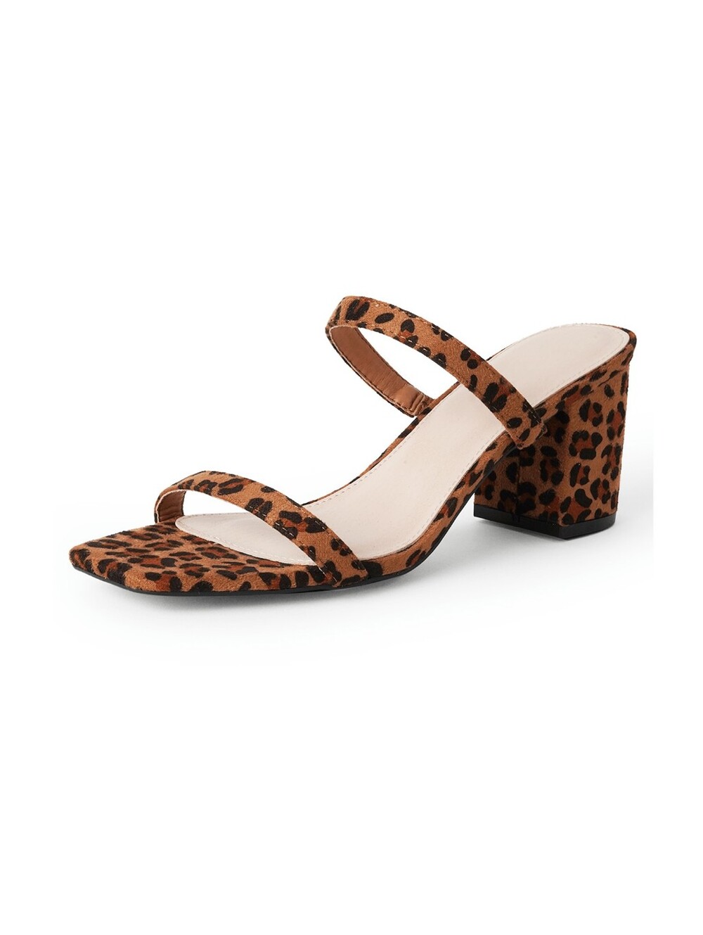 NWB J. Adams Stormi Heels In Leopard Print Vegan Suede Size 7